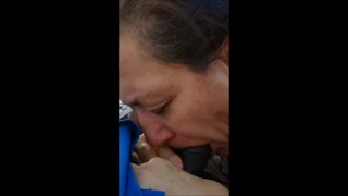 Hungry For Cock, Granny Sucking BBC Till Cum Filled My Mouth