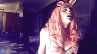 Sissy bent over waiting for giant dick
