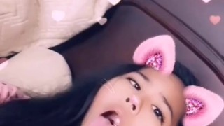 Petite Teen Masturbating on Snapchat - Ahegao
