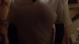 Showing Off My D Cups In A Wet Tshirt And Stripteasing For You Daddy