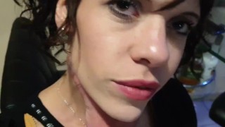 pigtail girl smoking cigarette in short dress shows off pussy and asshole