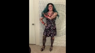 Zombie Babe unboxes a work giveaway package and shows off goth clothing