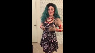 Zombie Babe unboxes a work giveaway package and shows off goth clothing