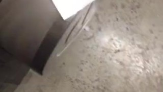 Horny twink shoots his two-day load at a popular cruising bathroom