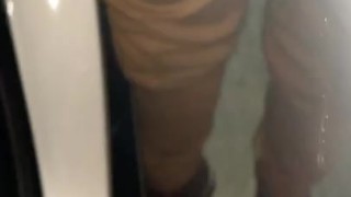 Parking lot piss at night