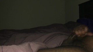 DL Guy Jerking Off to Gay Porn Beside GF