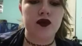 Sexy wife Lipstick and smoking with music