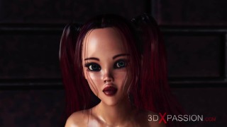 Horny red-haired girl gets fucked hard by black man in the basement