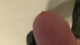 Huge Cumshot- Tall White Boy Spitting on Big Dick