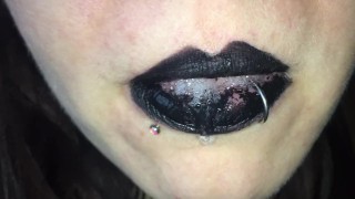 Black Lipstick Spit Drip