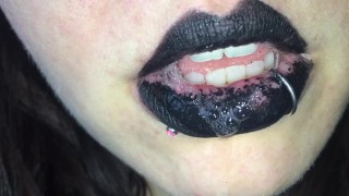 Black Lipstick Spit Drip