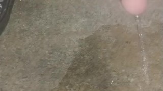 Pissing on the carport