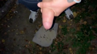 Spitting ugly cruiser´s cum and jerk off on his disgusting boy´s juice