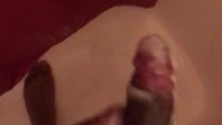 Couple strokes in the shower 