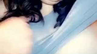 Playing with my boobs for you daddy ❤️