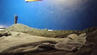Desperate Trans Slut Locked in Chastity Toys Her Ass