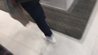 Extreme Risky BlowJob IN a MOLL | Public Charge Room Sex