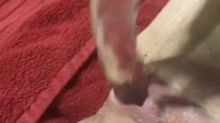 Teen playing with pussy