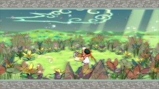 Feeding rabbits in Okami