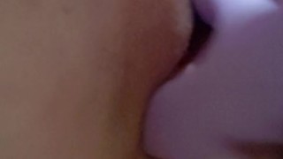 Close up cumming with toy