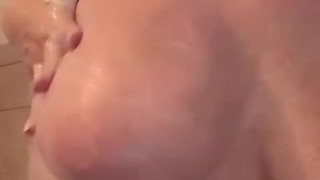 Soaking wet huge tits