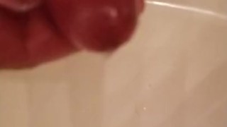 Slo -mo jack precum and cumshot