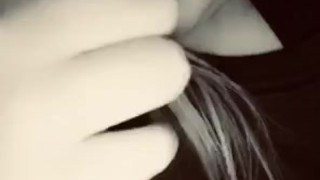 Finger sucking and gagging 
