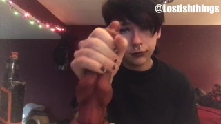 I take bad dragon load in mouth (gagging)