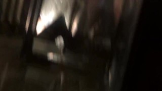 Huge dildo ride on a tank