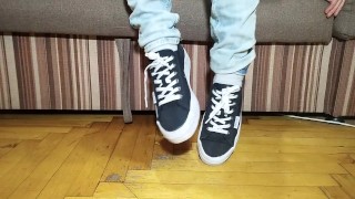 Sneakers, dirty socks, long toes play with socks - OlgaNovem