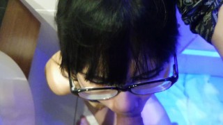 Submissive Asian Hard Deepthroat with Cum in Mouth
