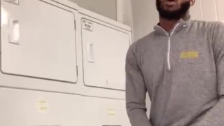 SMOKEPOLEBOY CAUGHT JACKING OFF AT THE LAUNDRY MAT.