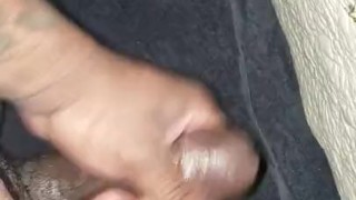 Jerking off black dick