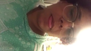 SSBBW pisses in cup licks piss Cums moans squirts o face slaps pussy hard