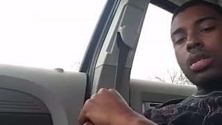 Inside my car wank at the park. 