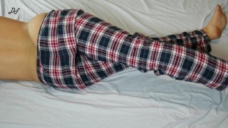 Real Female Orgasm, Crossed Legs In Plaid Pants ~DirtyFamily~