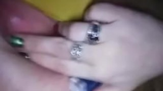 Playing with my tits cumming home from starwars!!