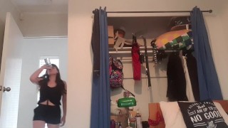 Princess Puppy Kat pisses on Bedroom floor, too lazy.