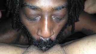 Daddy eating his pussy