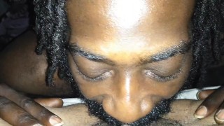 Daddy eating his pussy