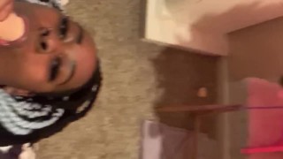 Naughty Girl practicing for Santa’s Cock