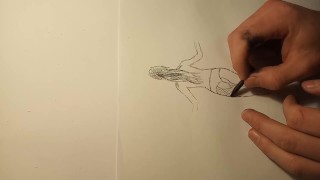 Hot August Ames Drawing - RIP