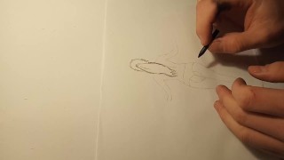 Hot August Ames Drawing - RIP