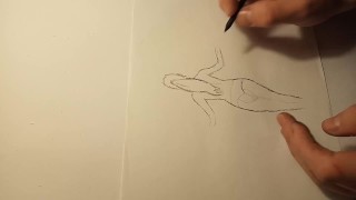 Hot August Ames Drawing - RIP