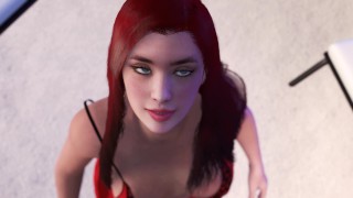 Sexy Teen Steals Cheerleader's Huge Boobs and Long Legs