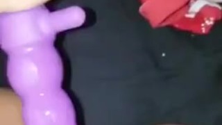 Playing with my wet pussy while daddy’s at work