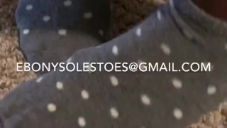 Teen girl socks up close POV 