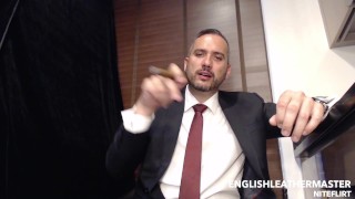 Me in my sharp suit, formal shoes and smoking on a cigar preview