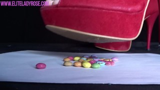smarties and heels crushing sounds