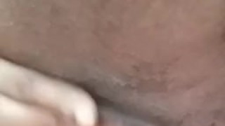 Rubbing on my fat pussy 